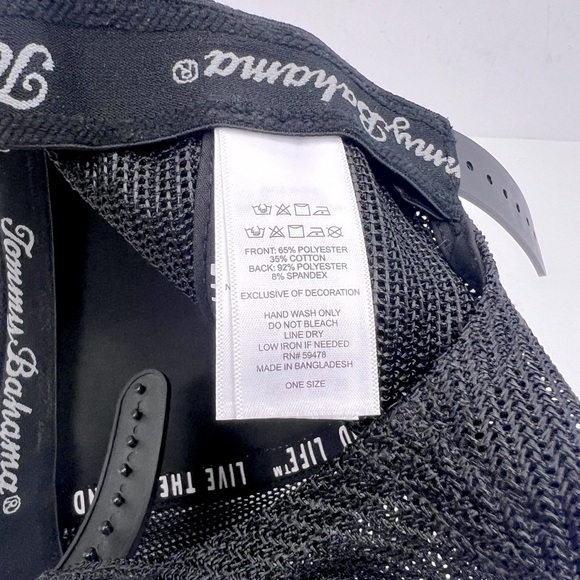 TOMMY BAHAMA CAP/HAT, MARLON FISH LOGO, BLACK COOL MESH,ADJUT STRAP, GREY COLOR - Picture 9 of 12
